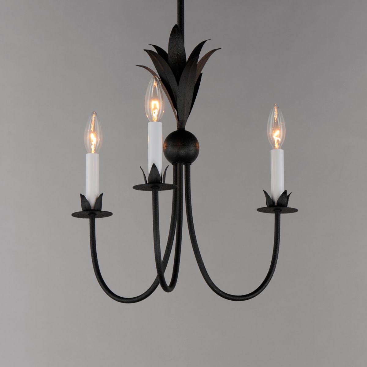 Paloma 16 in. 3 Lights Chandelier Black Finish - Bees Lighting