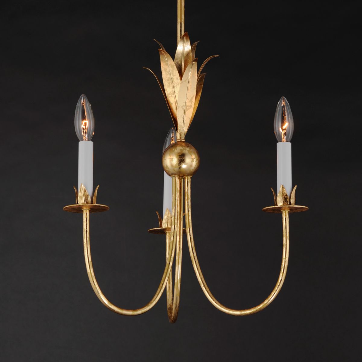 Paloma 16 in. 3 Lights Chandelier Gold finish - Bees Lighting