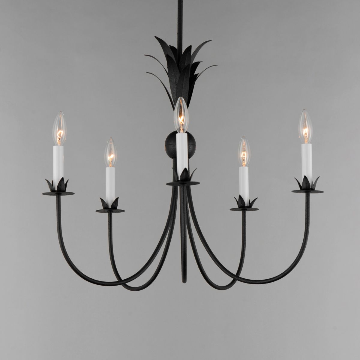 Paloma 26 in. 5 Lights Chandelier Black Finish - Bees Lighting