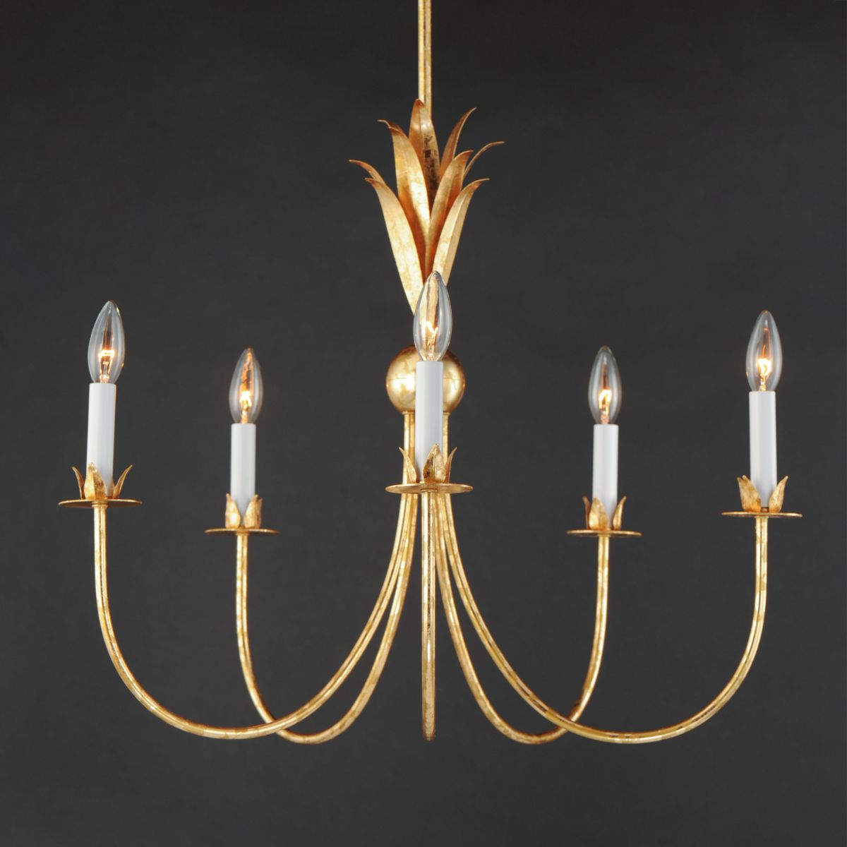 Paloma 26 in. 5 Lights Chandelier Gold finish - Bees Lighting