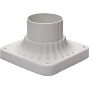 Outdoor Essentials 3.5" Aluminum Pier Mount Base White Finish