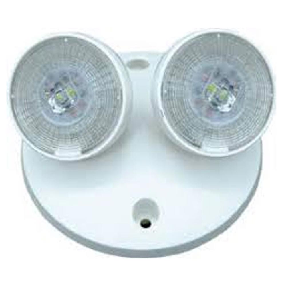 LED Remote Emergency Light, Double Lamps, Fully Adjustable, White - Bees Lighting