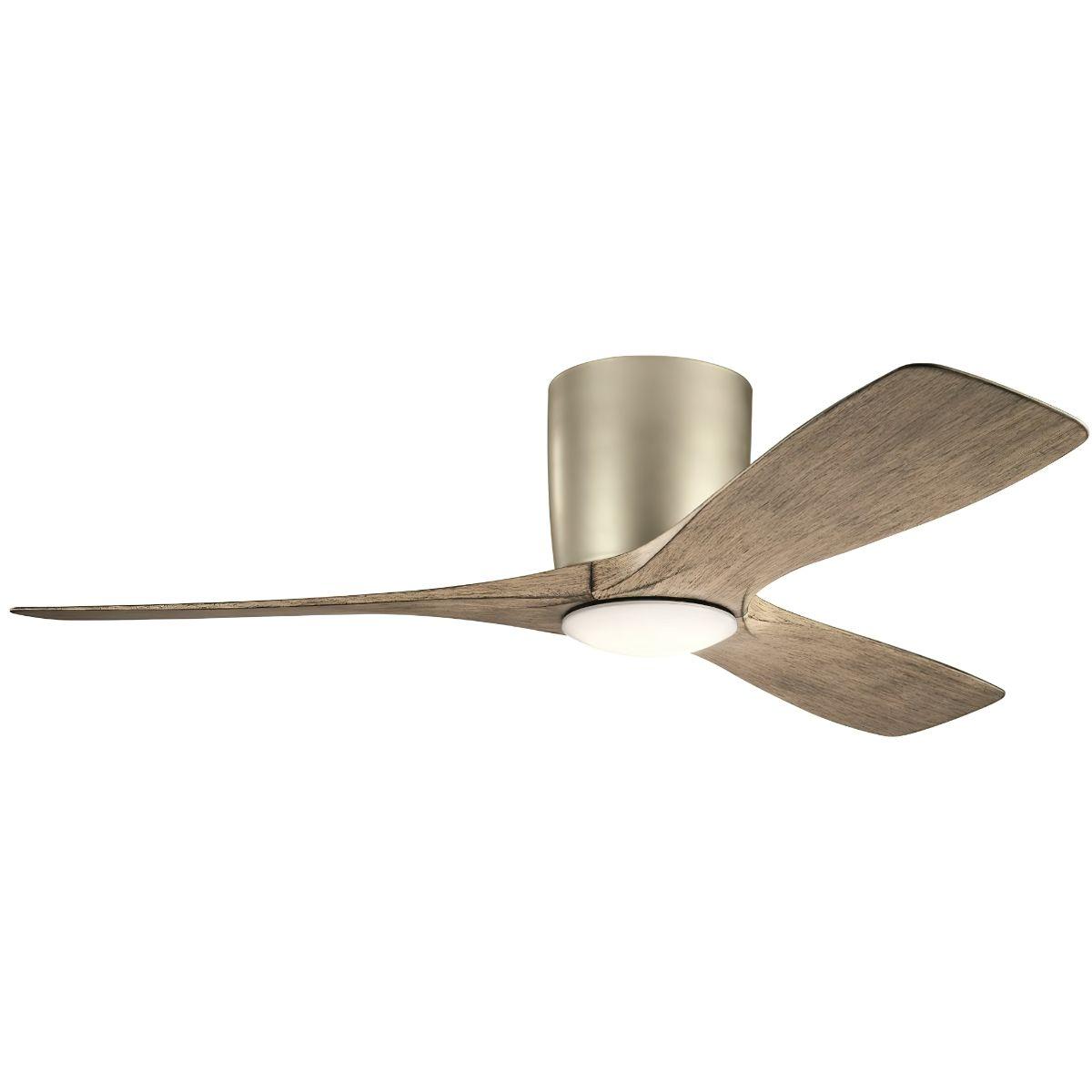 Volos 48 Inch Contemporary Ceiling Fan With Light, Wall Control Included