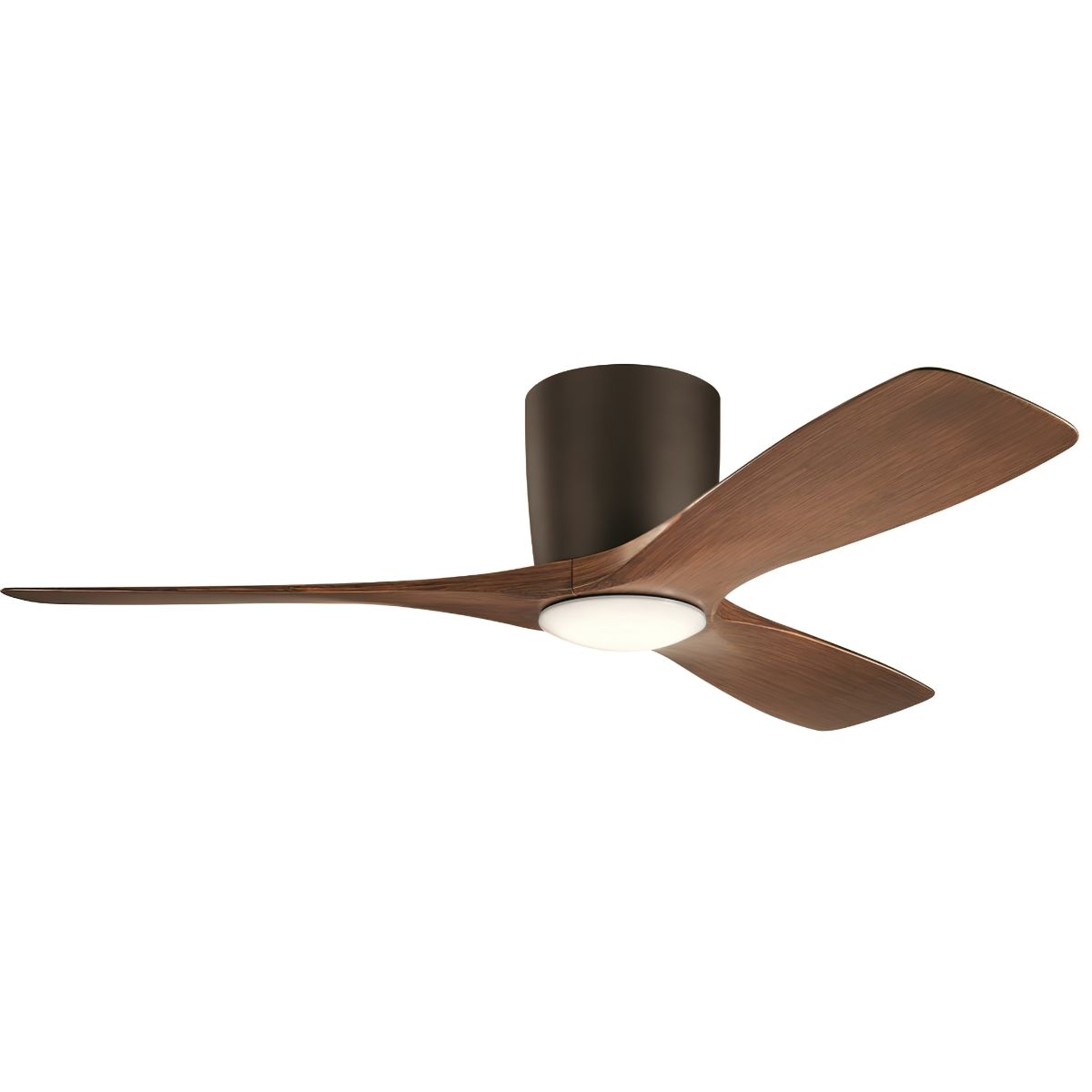 Volos 48 Inch Bronze Hugger LED Ceiling Fan with Wall Control - Bees Lighting