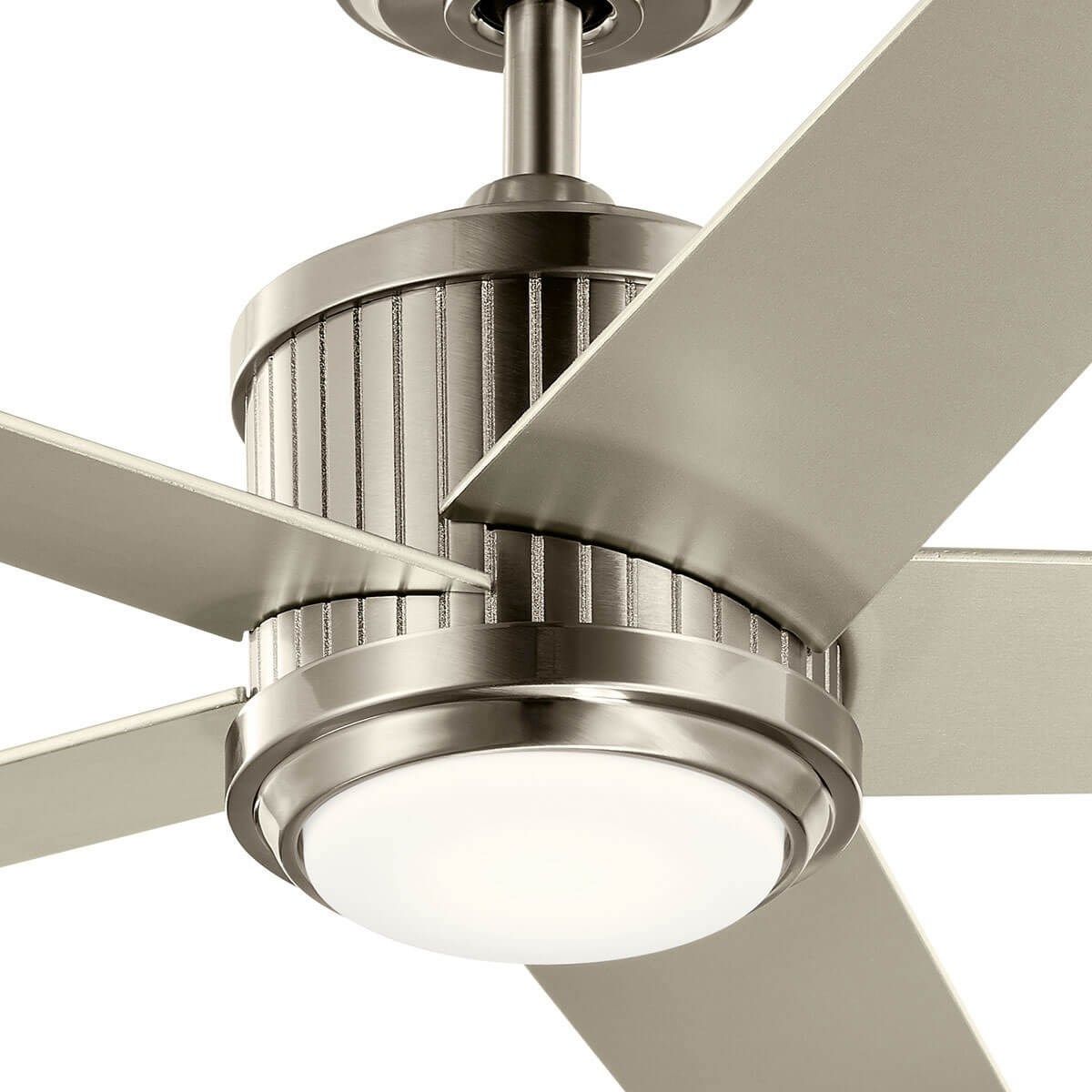 Brahm 56 Inch Brushed Stainless Steel LED Indoor Ceiling Fan with Remote - Bees Lighting