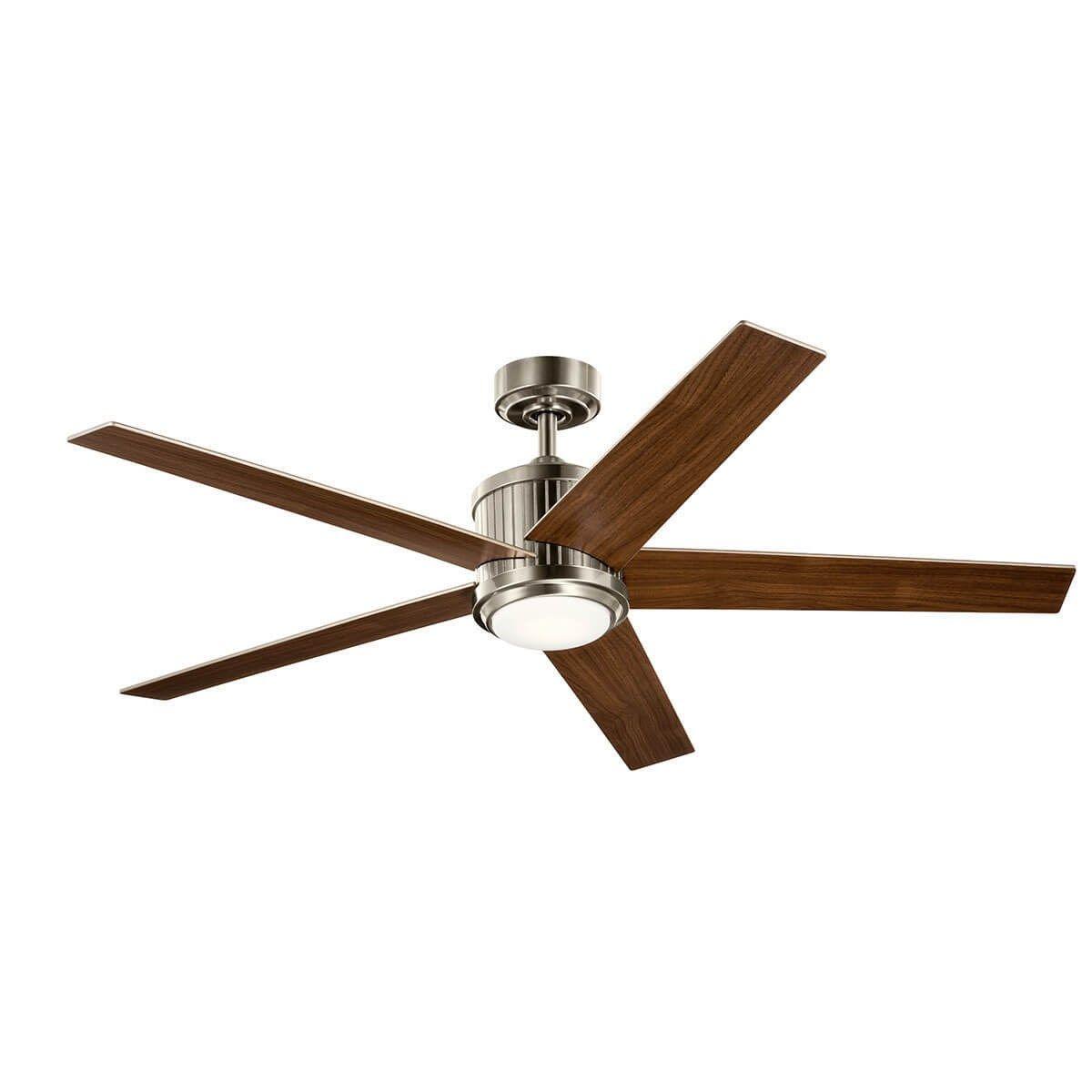 Brahm 56 Inch Brushed Stainless Steel LED Indoor Ceiling Fan with Remote - Bees Lighting
