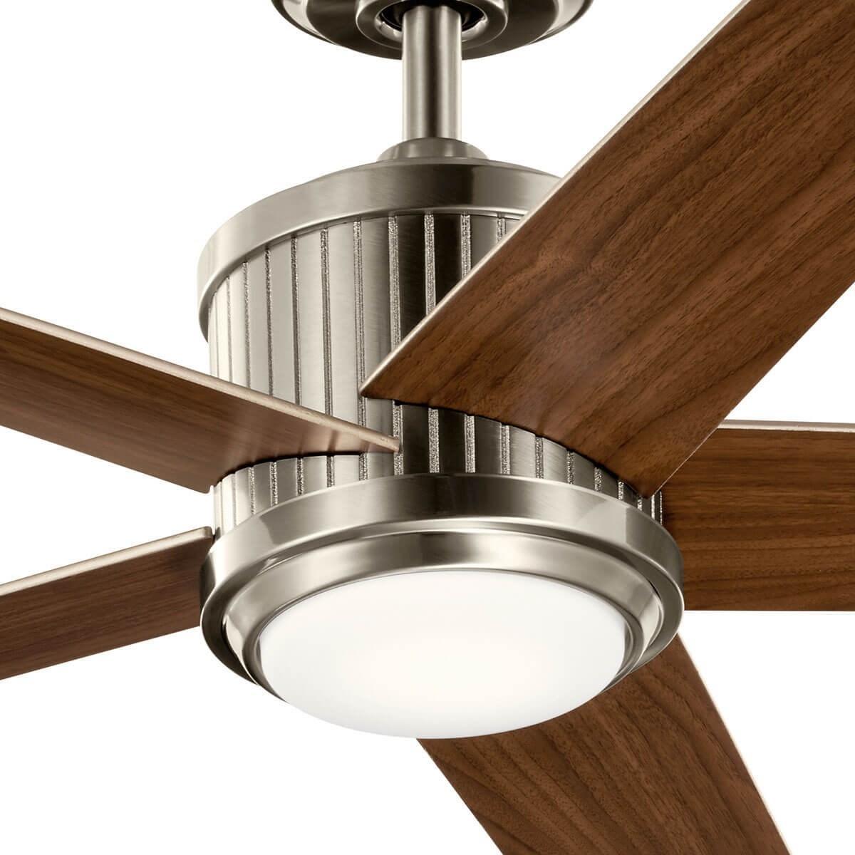Brahm 56 Inch Brushed Stainless Steel LED Indoor Ceiling Fan with Remote - Bees Lighting