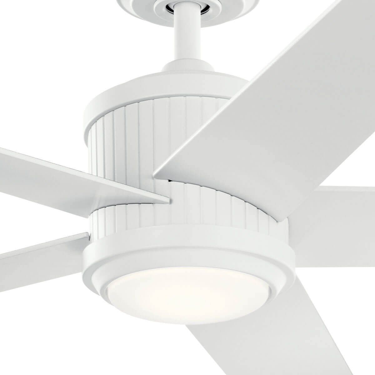 Brahm 56 Inch Matte White LED Indoor Ceiling Fan with Remote - Bees Lighting