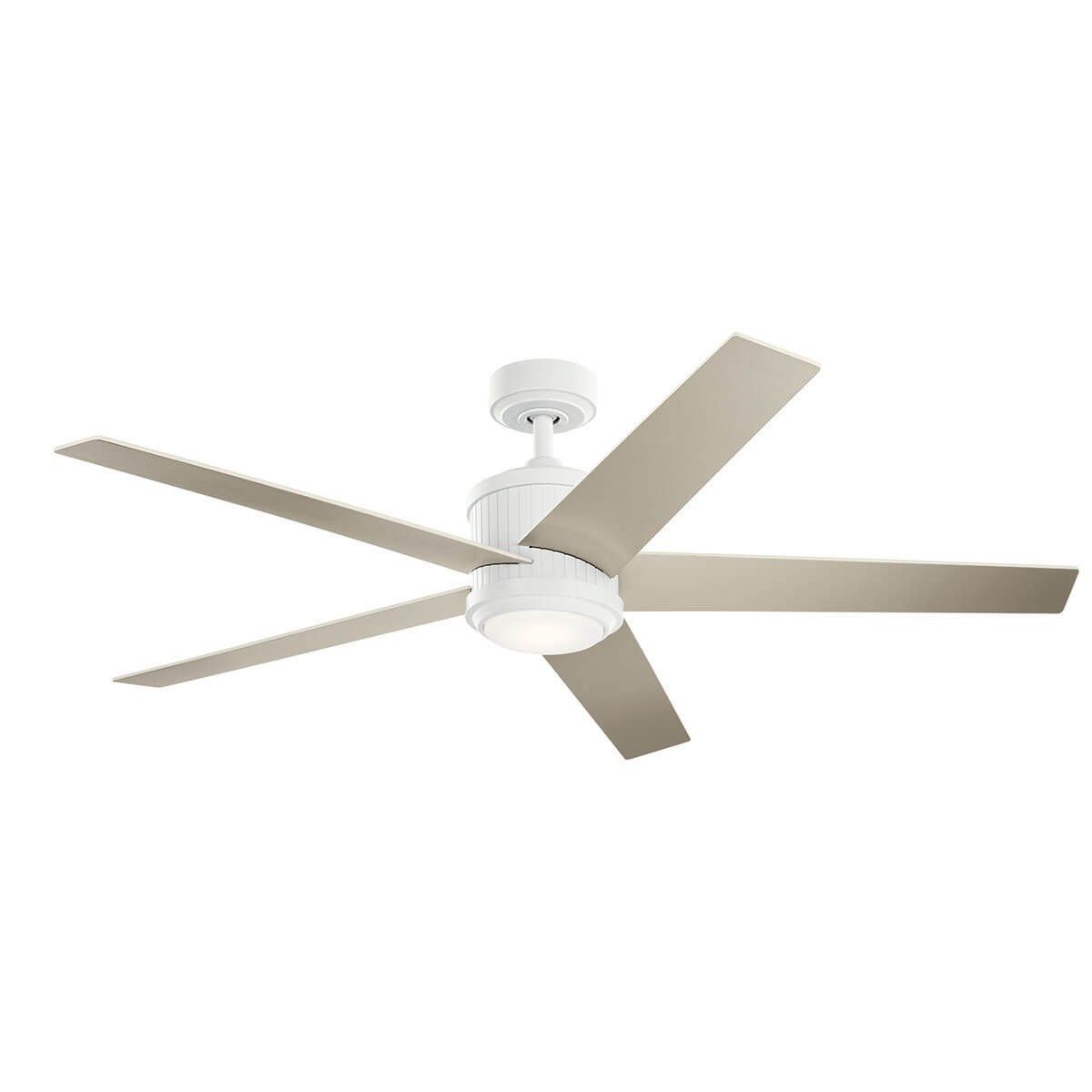 Brahm 56 Inch Matte White LED Indoor Ceiling Fan with Remote - Bees Lighting