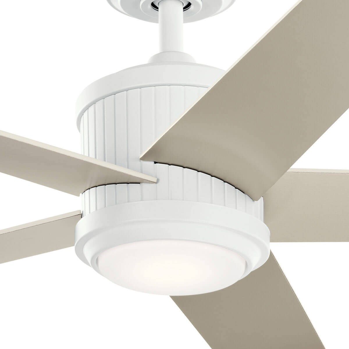 Brahm 56 Inch Matte White LED Indoor Ceiling Fan with Remote - Bees Lighting