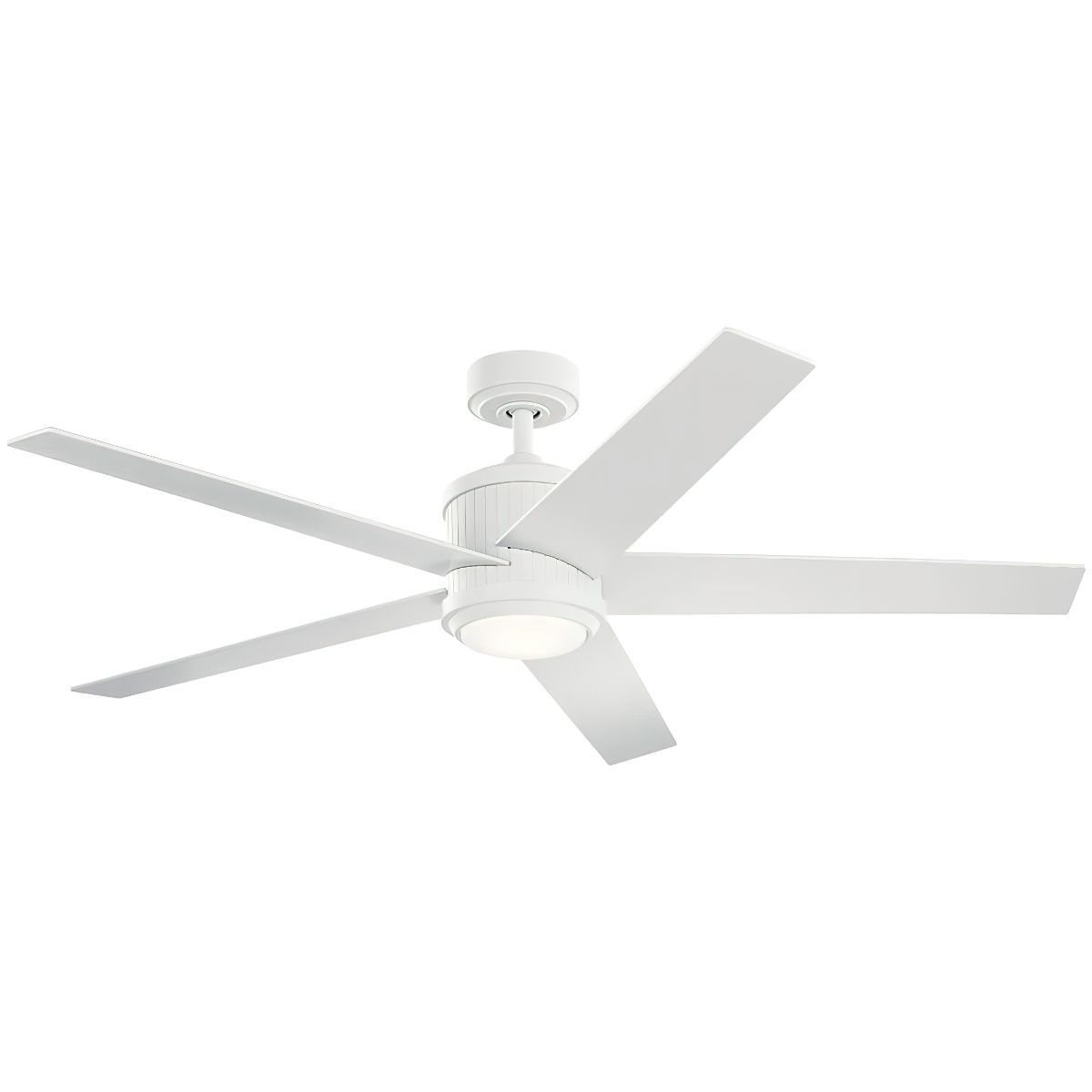 Brahm 56 Inch Matte White LED Indoor Ceiling Fan with Remote - Bees Lighting