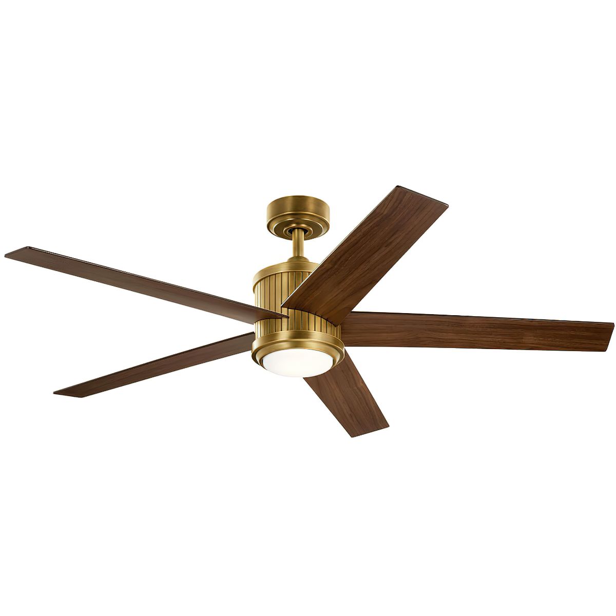 Brahm 56 Inch Natural Brass LED Indoor Ceiling Fan with Remote - Bees Lighting