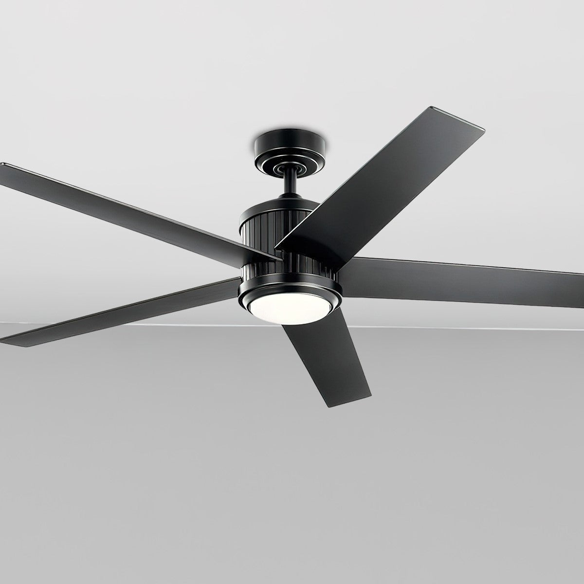 Brahm 56 Inch Satin Black LED Indoor Ceiling Fan with Remote - Bees Lighting