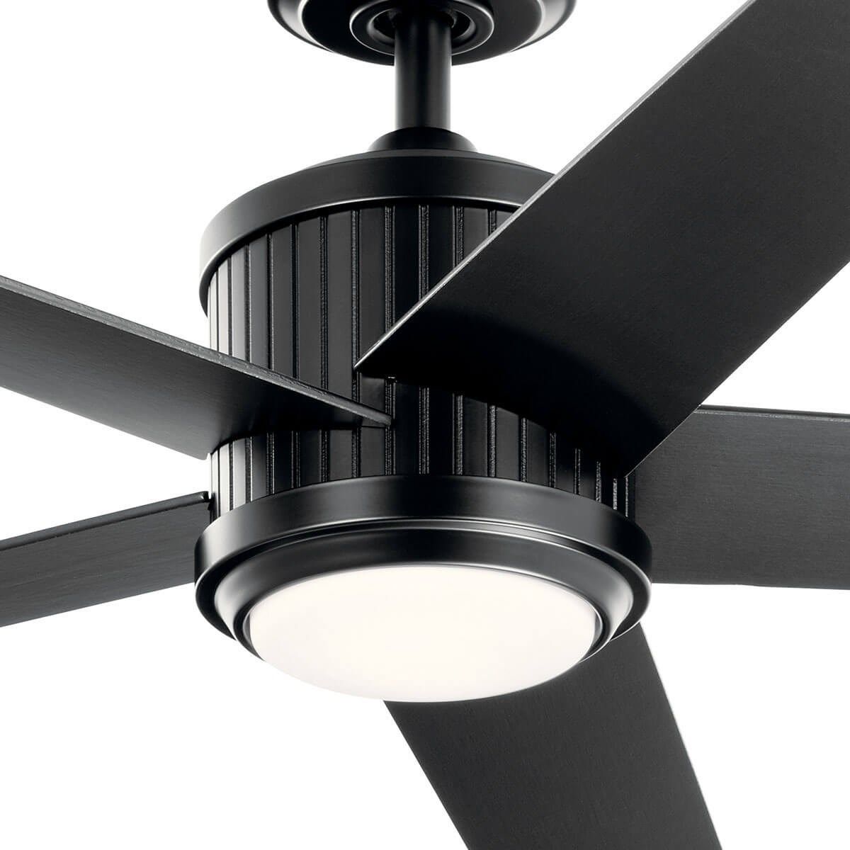 Brahm 56 Inch Satin Black LED Indoor Ceiling Fan with Remote - Bees Lighting