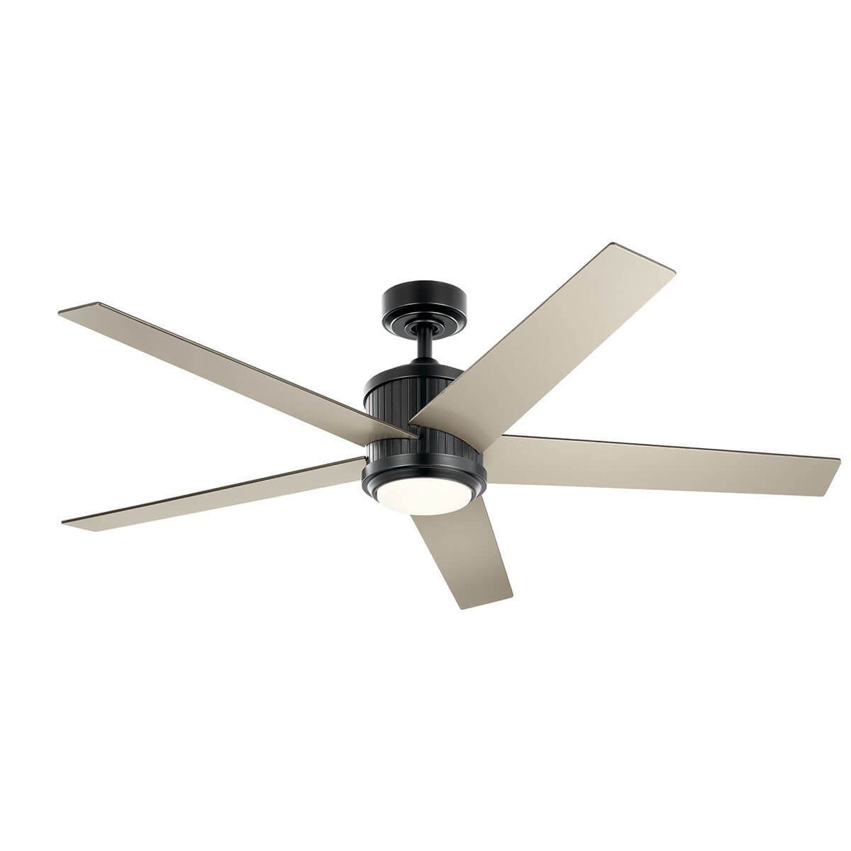 Brahm 56 Inch Satin Black LED Indoor Ceiling Fan with Remote - Bees Lighting