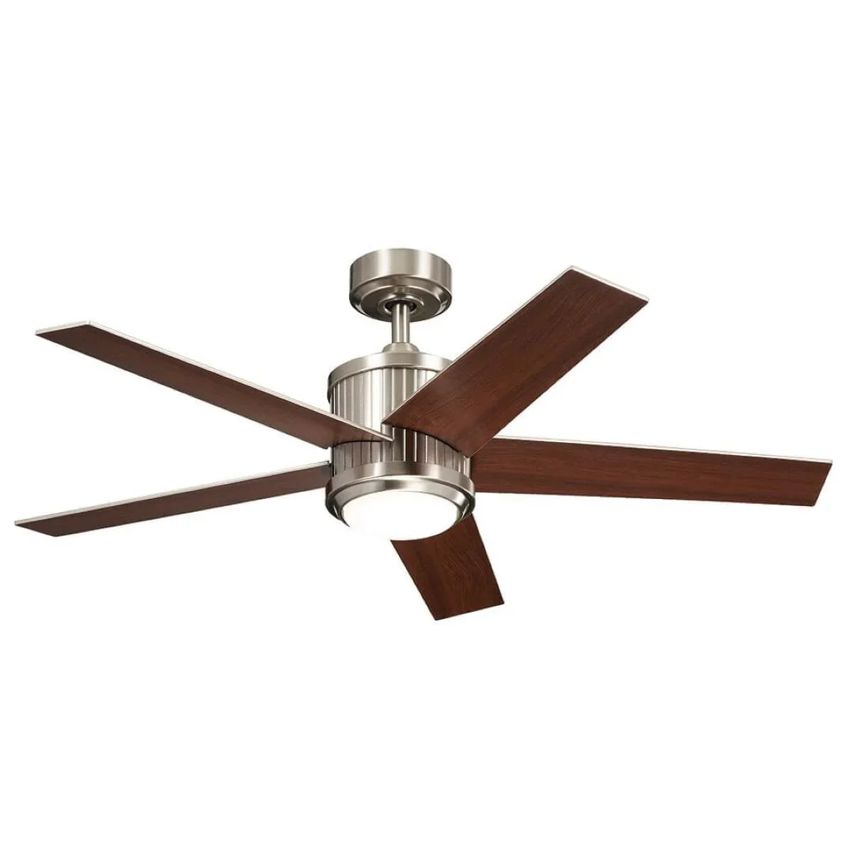 Brahm 48 Inch Brushed Stainless Steel LED Indoor Ceiling Fan with Remote - Bees Lighting