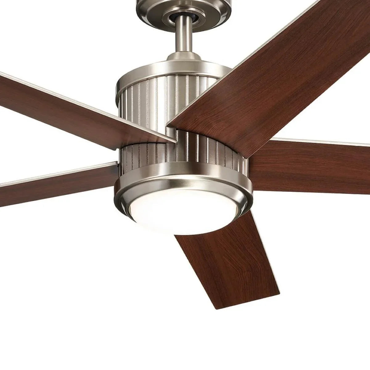 Brahm 48 Inch Brushed Stainless Steel LED Indoor Ceiling Fan with Remote - Bees Lighting