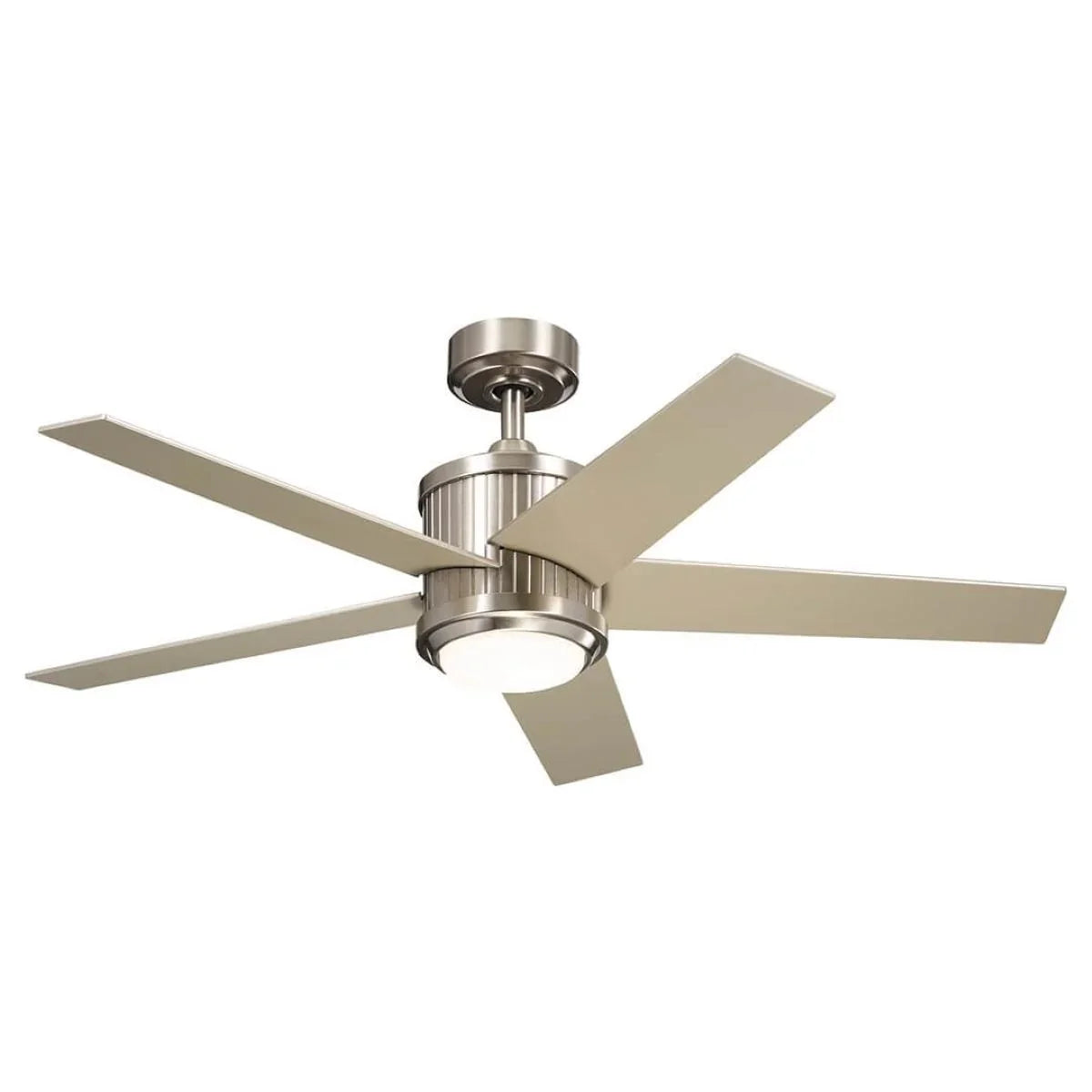Brahm 48 Inch Brushed Stainless Steel LED Indoor Ceiling Fan with Remote - Bees Lighting