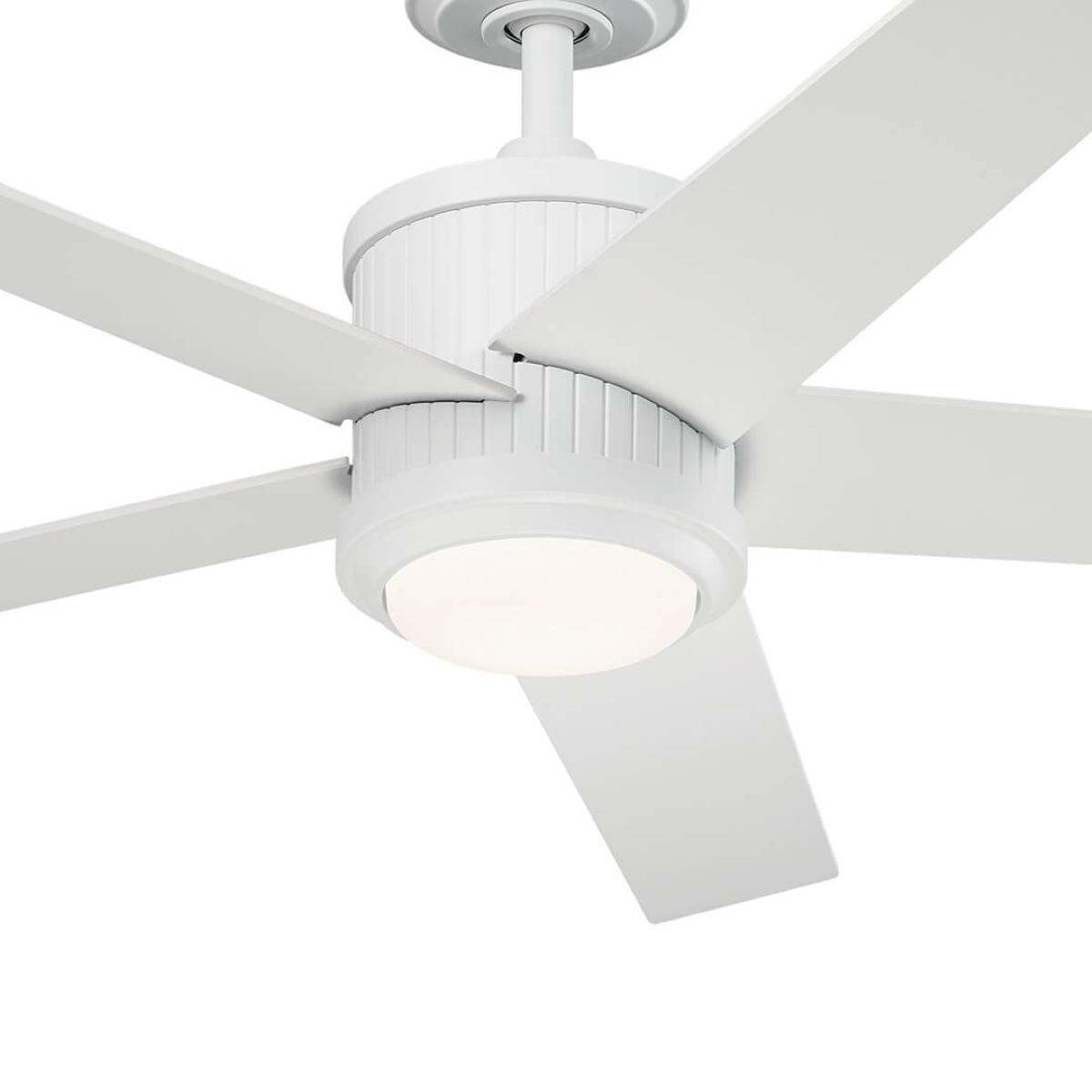 Brahm 48 Inch Matte White LED Indoor Ceiling Fan with Remote - Bees Lighting