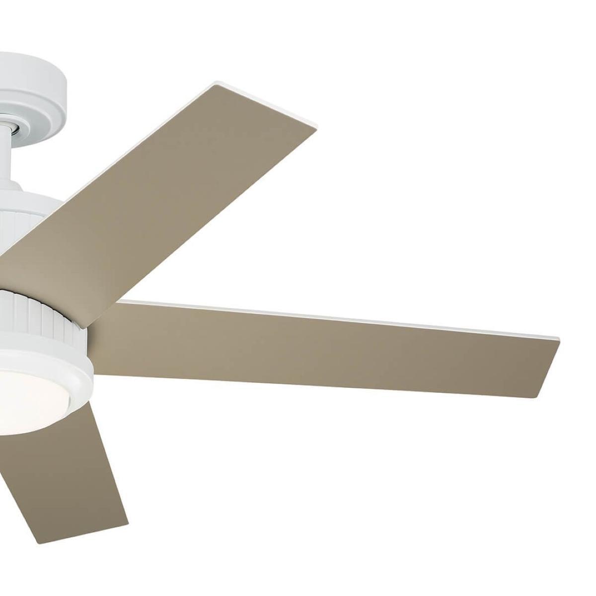 Brahm 48 Inch Matte White LED Indoor Ceiling Fan with Remote - Bees Lighting