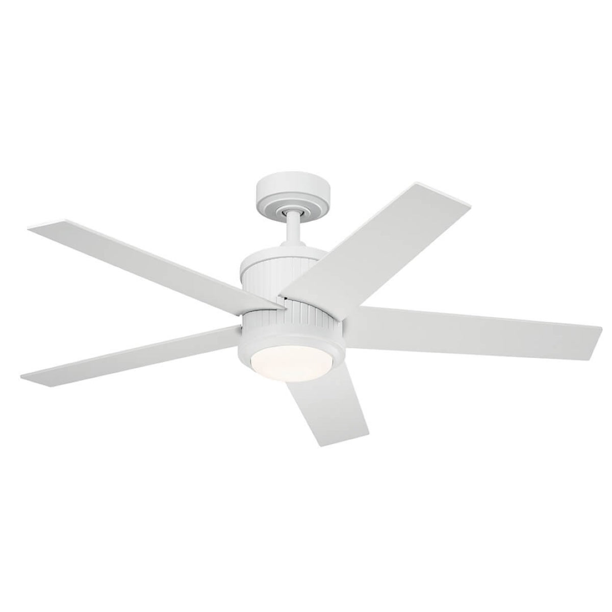 Brahm 48 Inch Matte White LED Indoor Ceiling Fan with Remote - Bees Lighting