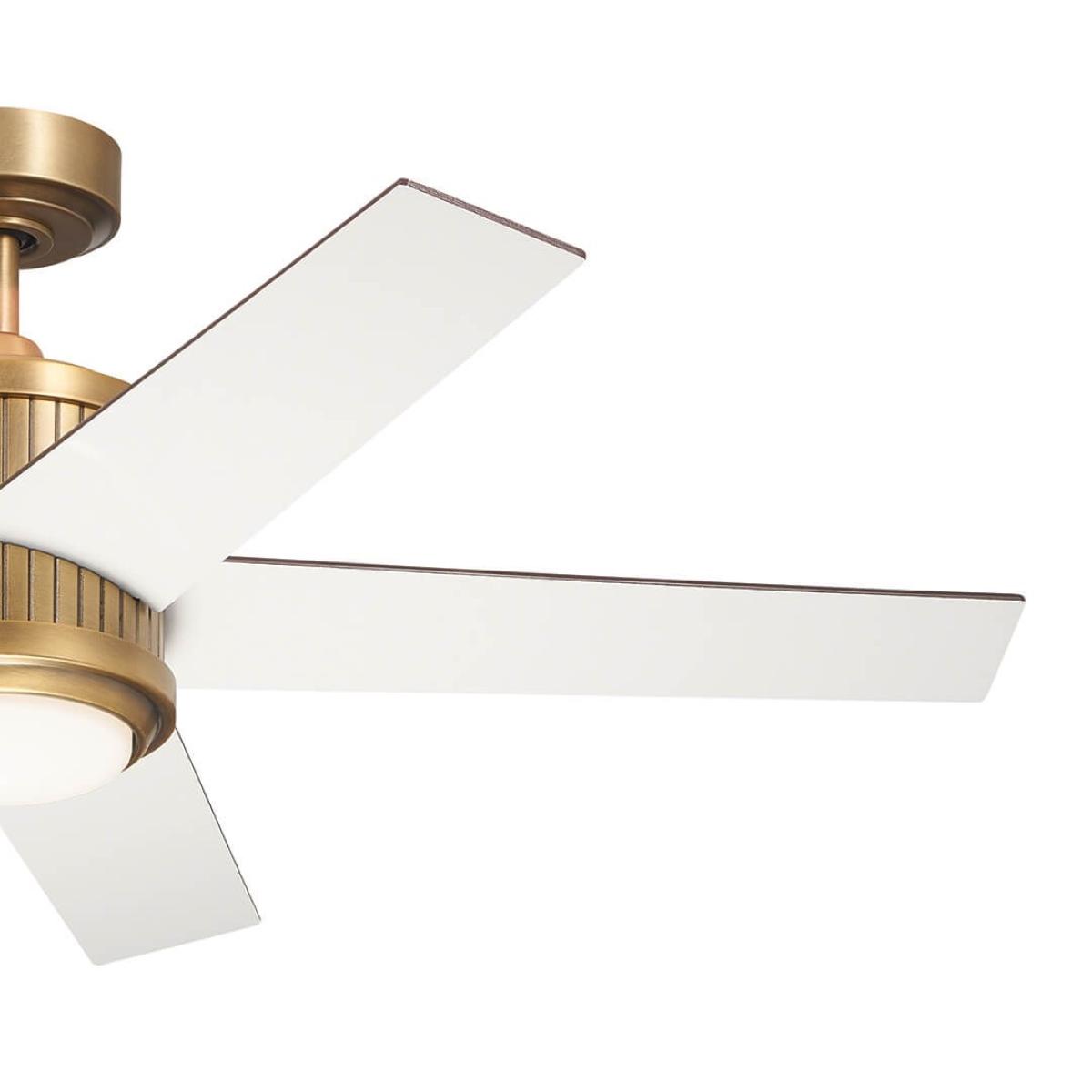 Brahm 48 Inch Natural Brass LED Indoor Ceiling Fan with Remote - Bees Lighting