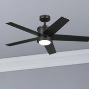Brahm 48 Inch Satin Black LED Indoor Ceiling Fan with Remote - Bees Lighting