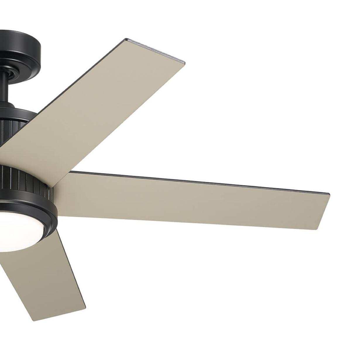 Brahm 48 Inch Satin Black LED Indoor Ceiling Fan with Remote - Bees Lighting