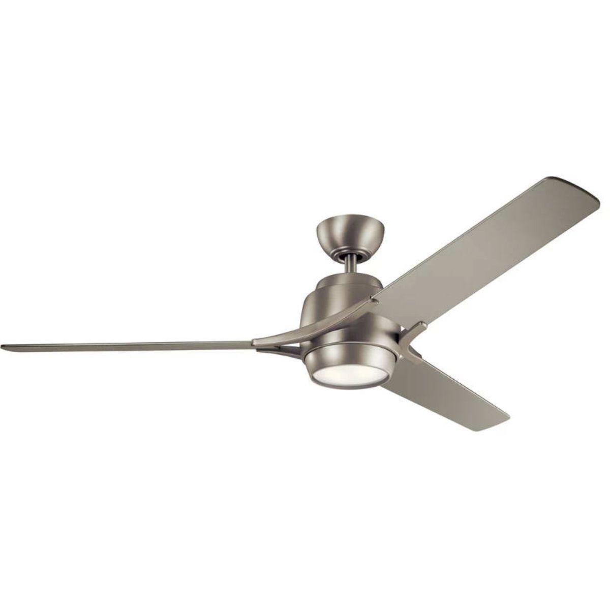 Zeus 60 Inch Modern Ceiling Fan With Light, Wall Control Included