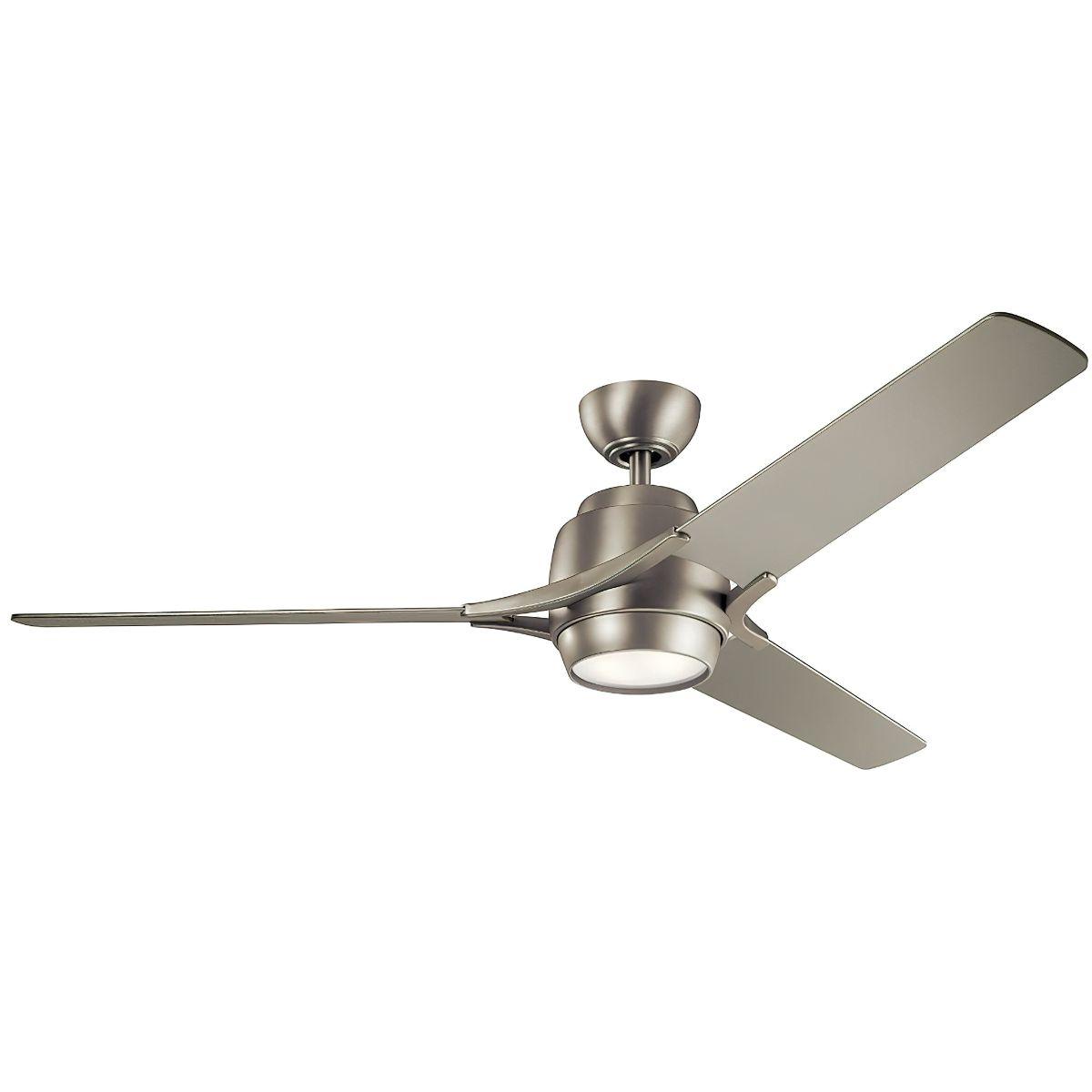 Zeus 60 Inch Modern Ceiling Fan With Light, Wall Control Included