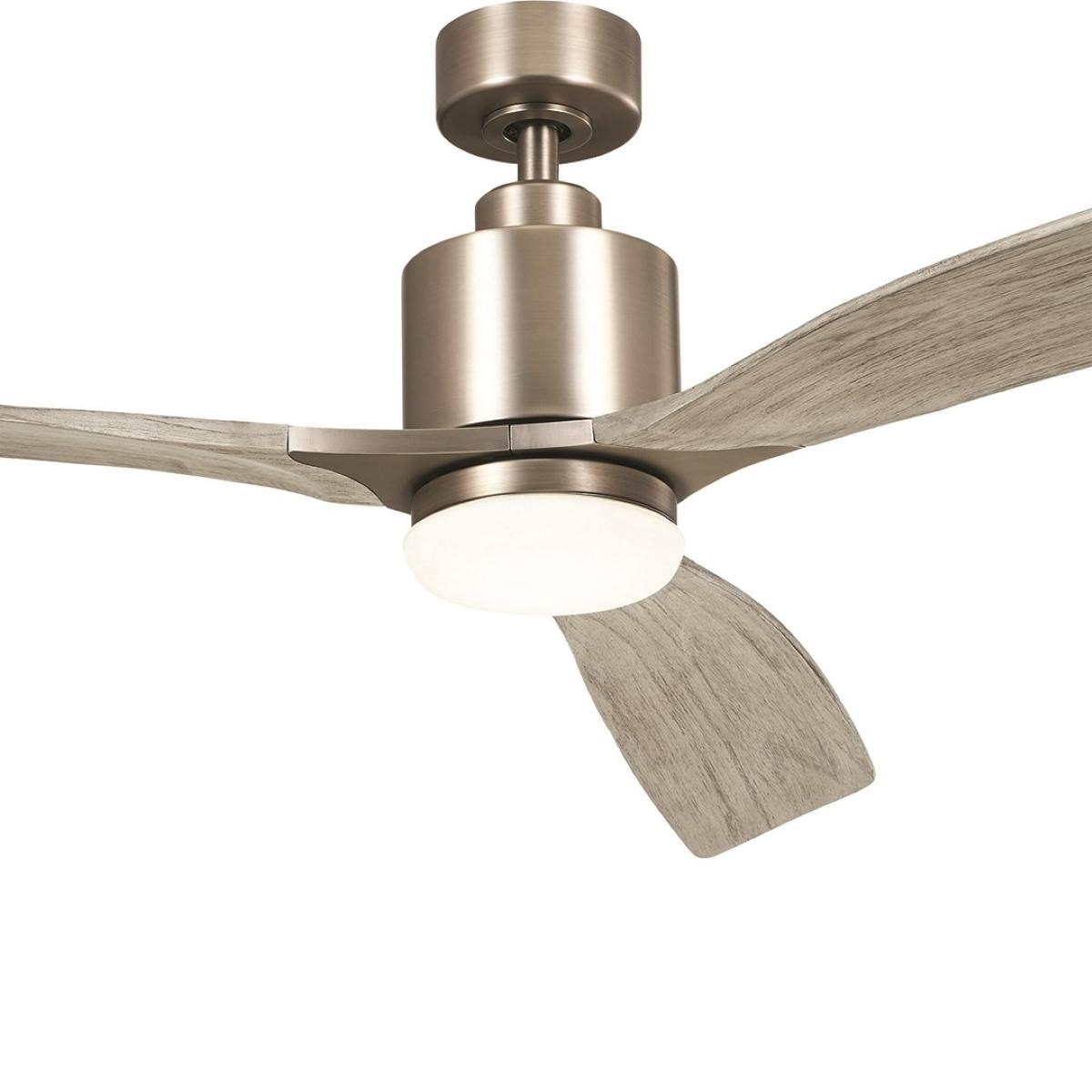 Ridley II 60 Inch Antique Pewter Indoor LED Ceiling Fan with Wall Control - Bees Lighting