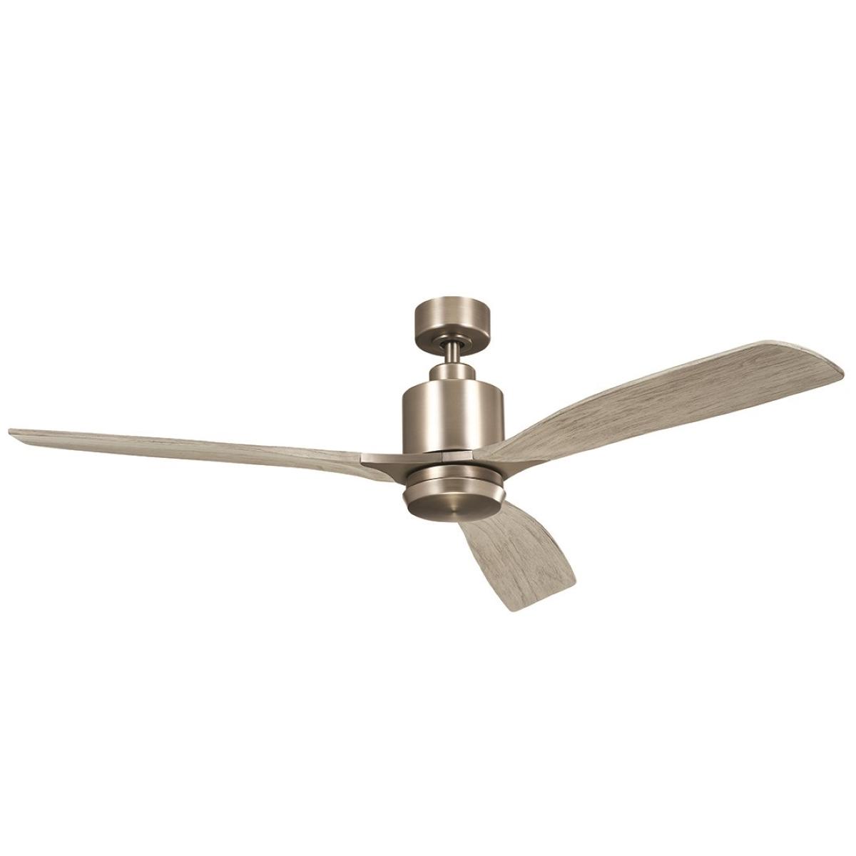 Ridley II 60 Inch Antique Pewter Indoor LED Ceiling Fan with Wall Control - Bees Lighting
