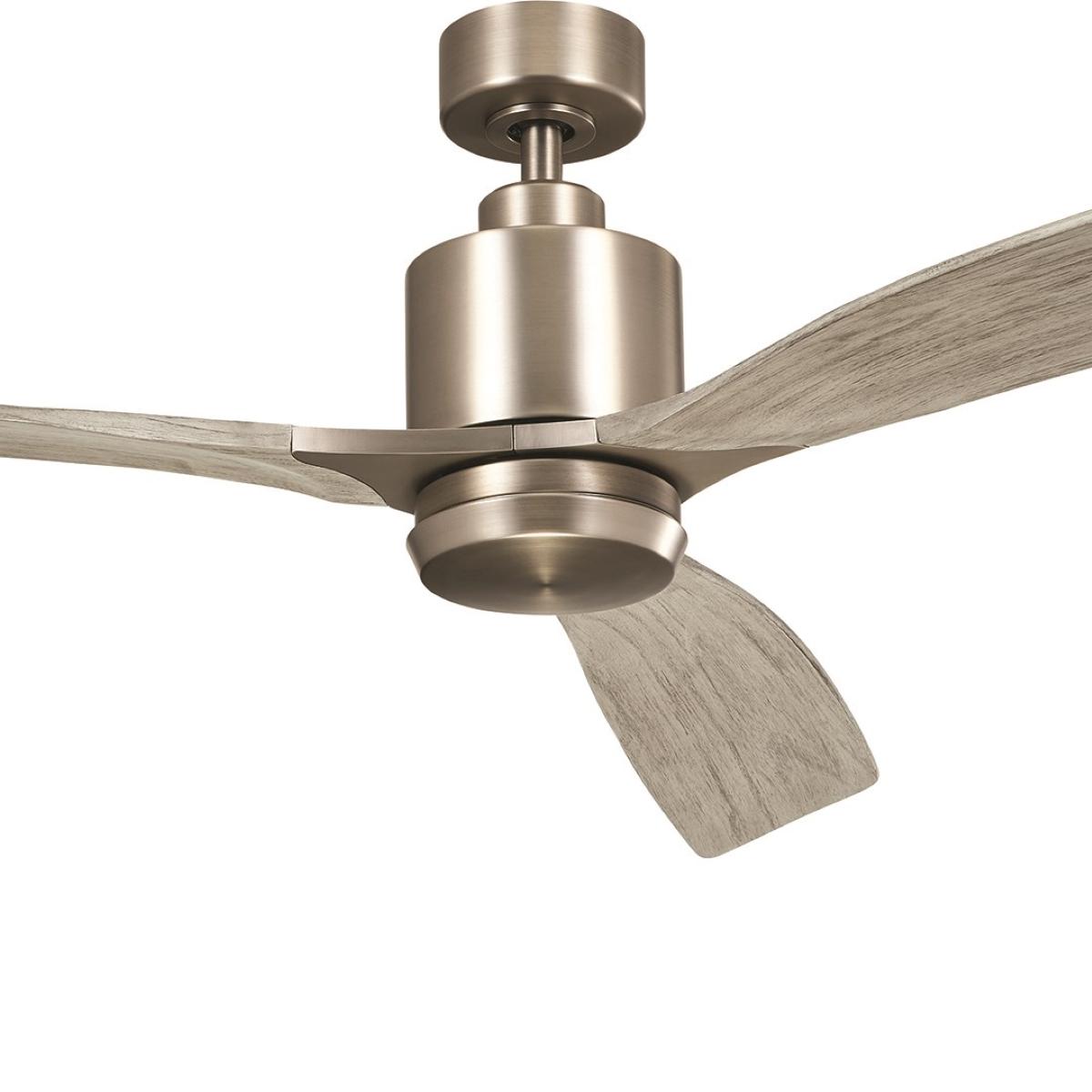 Ridley II 60 Inch Antique Pewter Indoor LED Ceiling Fan with Wall Control - Bees Lighting