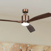 Ridley II 60 Inch Oil Brushed Bronze Indoor LED Ceiling Fan with Wall Control - Bees Lighting