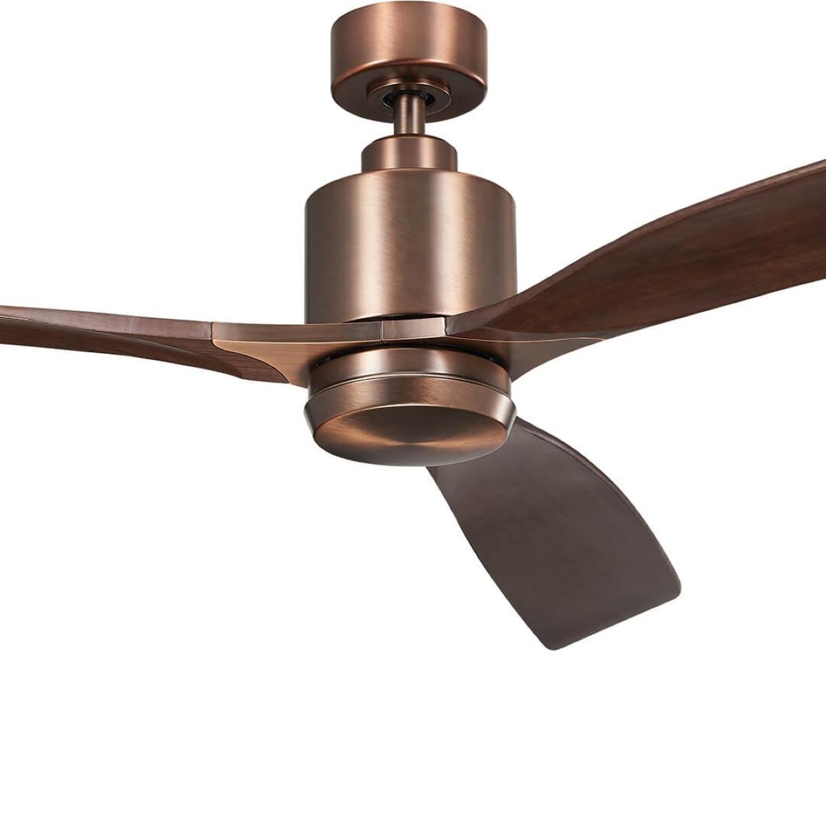 Ridley Ii 60 Inch Propeller Ceiling Fan With Light, Wall Control Included - Bees Lighting
