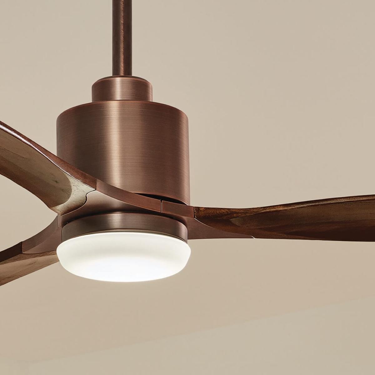 Ridley II 60 Inch Oil Brushed Bronze Indoor LED Ceiling Fan with Wall Control - Bees Lighting