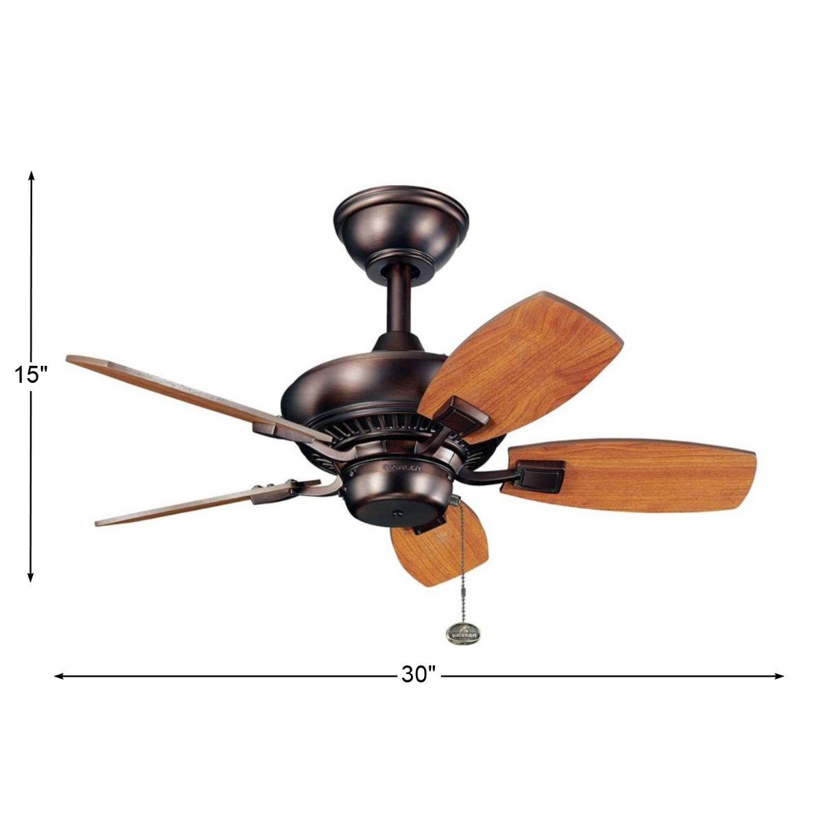 Canfield 30 Inch Outdoor Ceiling Fan With Pull Chain - Bees Lighting