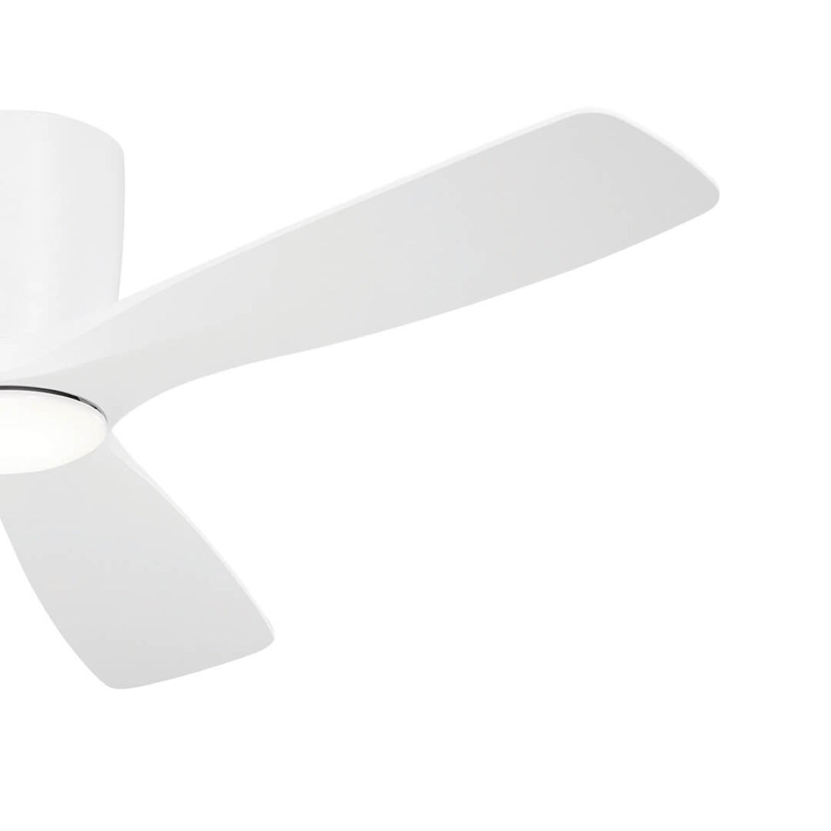 Volos 54 Inch Matte White Hugger LED Ceiling Fan with Wall Control - Bees Lighting