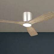 Volos 54 Inch Nickel Hugger LED Ceiling Fan with Wall Control - Bees Lighting