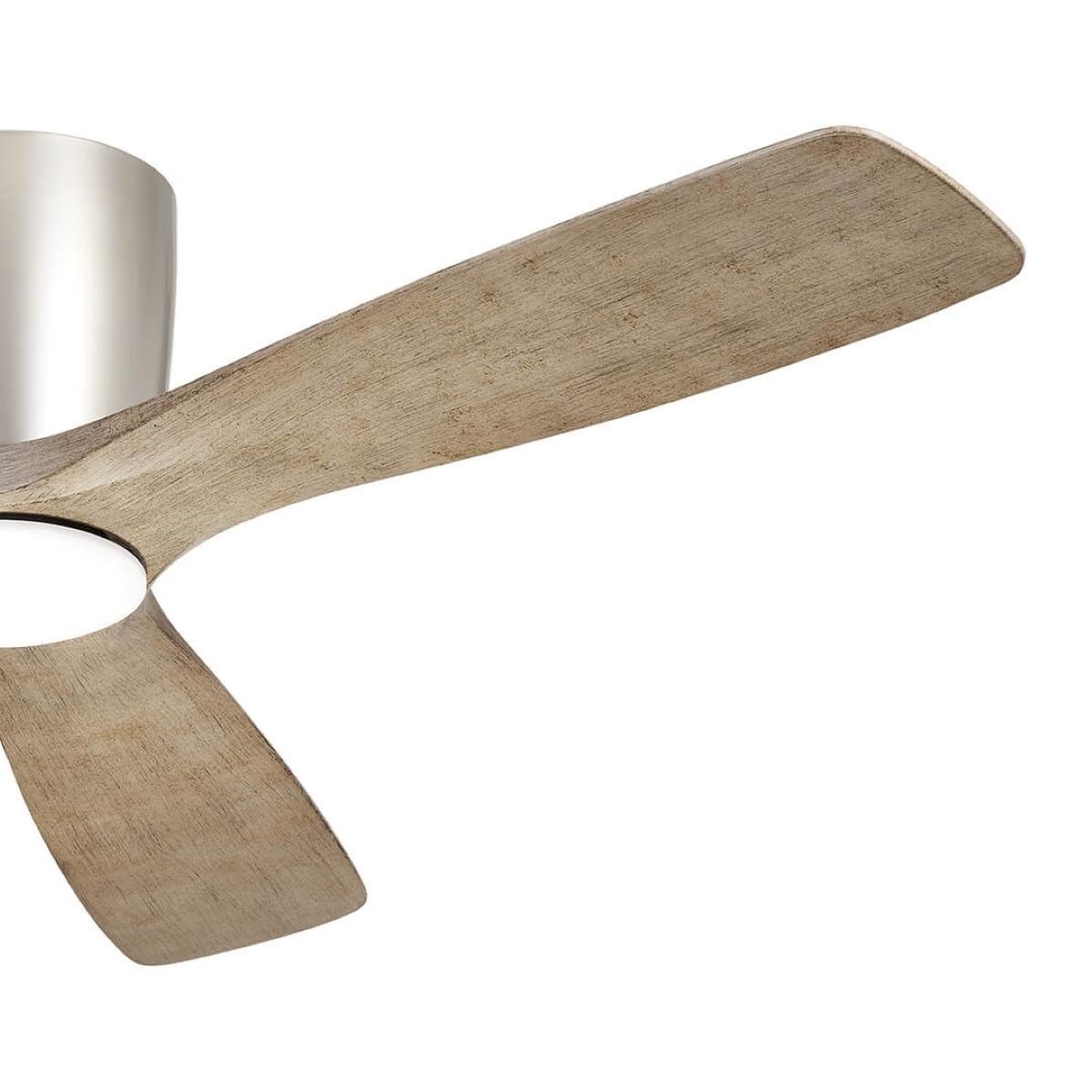 Volos 54 Inch Nickel Hugger LED Ceiling Fan with Wall Control - Bees Lighting