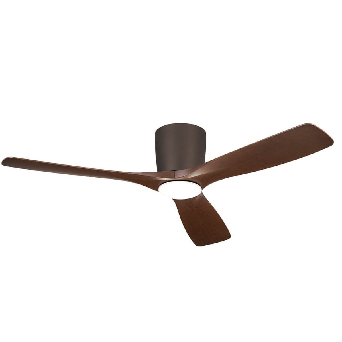 Volos 54 Inch Bronze Hugger LED Ceiling Fan with Wall Control - Bees Lighting