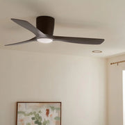 Volos 54 Inch Bronze Hugger LED Ceiling Fan with Wall Control - Bees Lighting