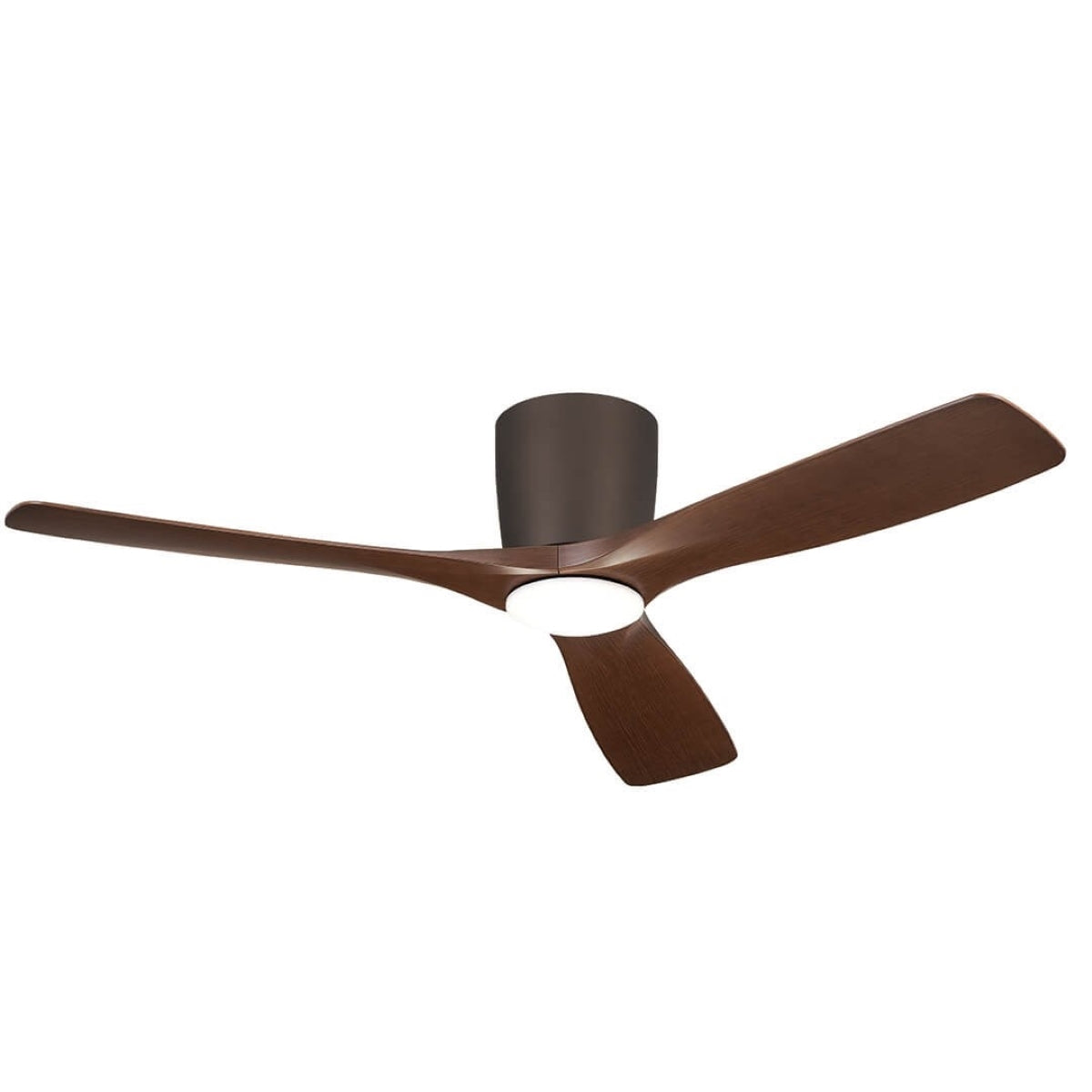 Volos 54 Inch Bronze Hugger LED Ceiling Fan with Wall Control - Bees Lighting