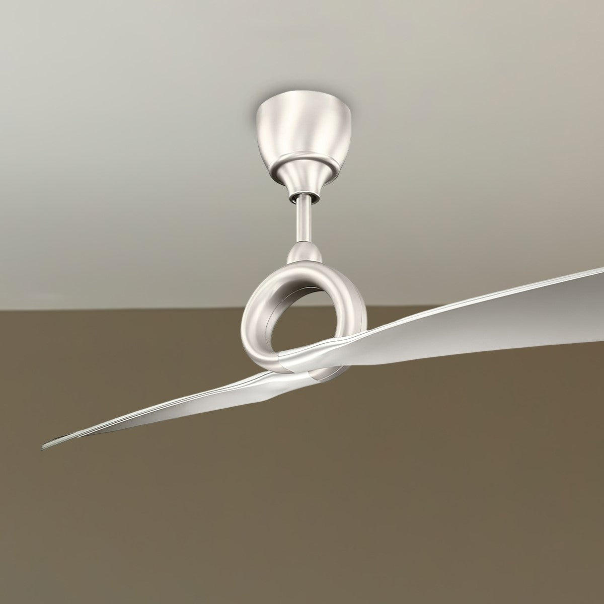Link 54 Inch Brushed Nickel 2-Blade Ceiling Fan with Remote - Bees Lighting