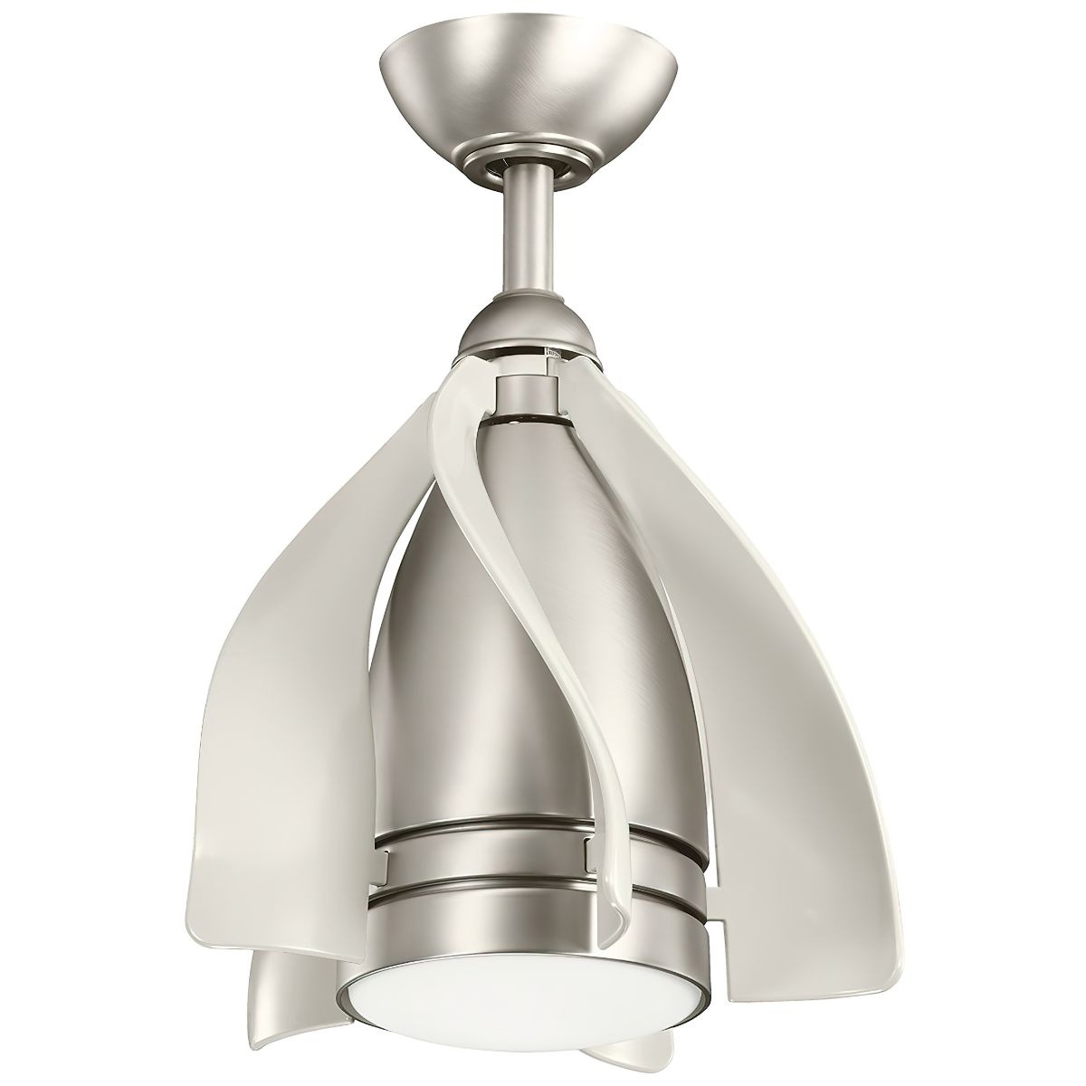 Terna 15 Inch Brushed Nickel Modern LED Ceiling Fan with Remote - Bees Lighting