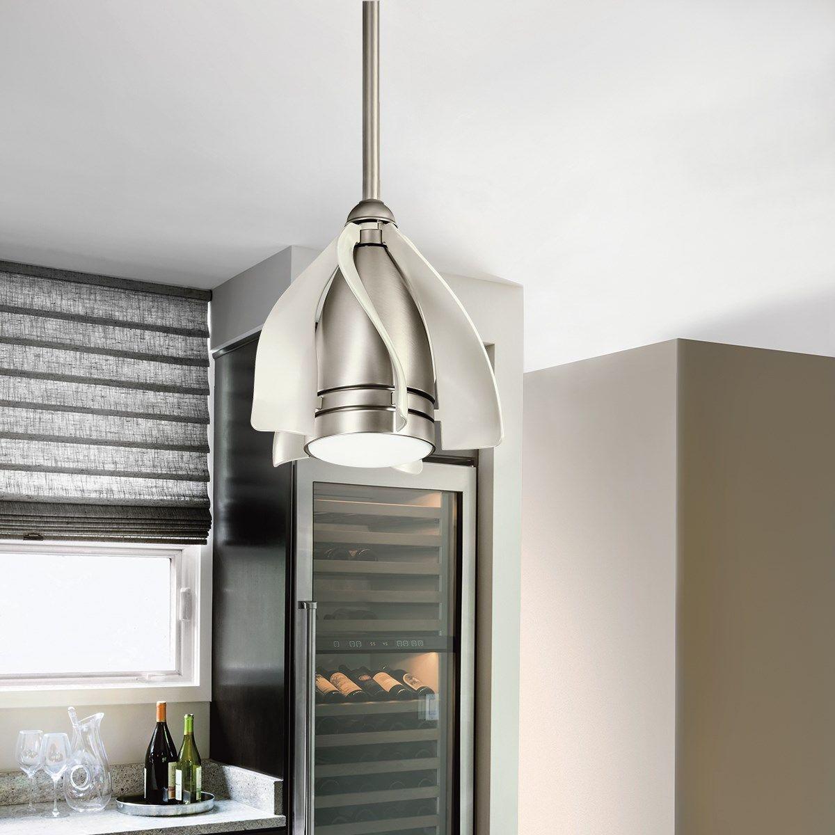 Terna 15 Inch White Modern LED Ceiling Fan with Remote - Bees Lighting