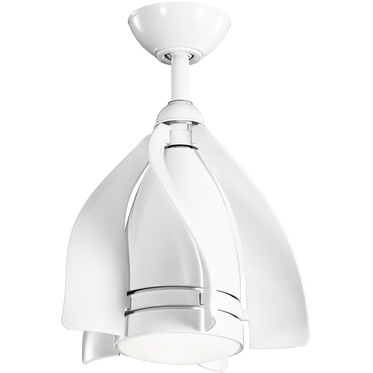 Terna 15 Inch White Modern LED Ceiling Fan with Remote - Bees Lighting