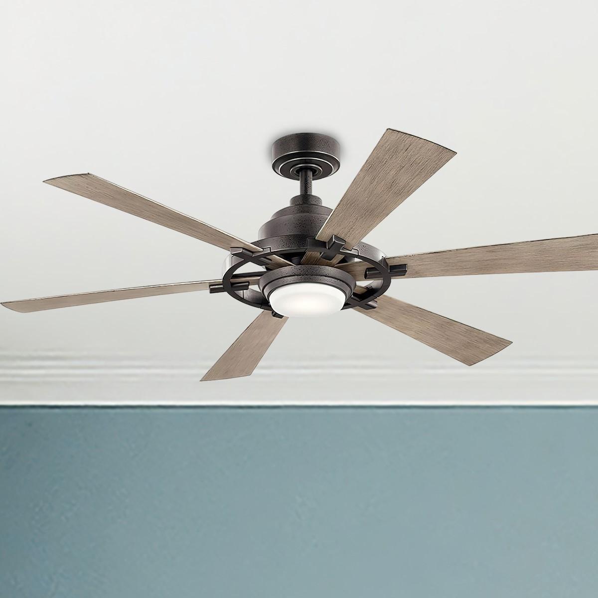 Kichler Iras 52 Inch Farmhouse Indoor Outdoor Ceiling Fan With Light And Remote Bees Lighting