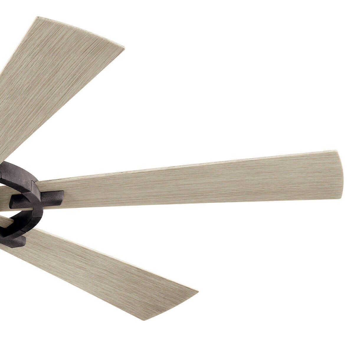 Gentry Lite 52 Inch Weathered Zinc Damp Rated LED Ceiling Fan with Remote - Bees Lighting