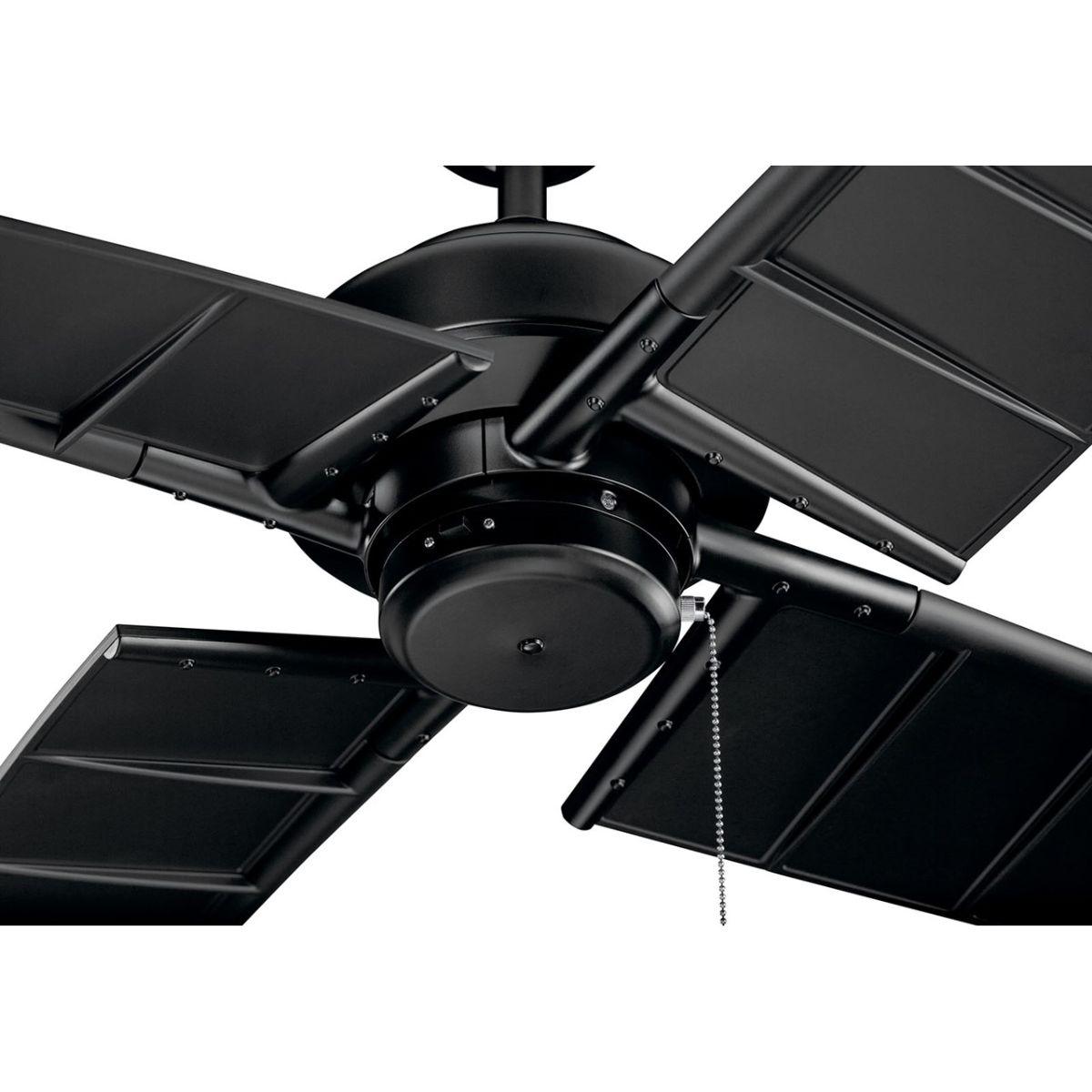 Surrey Climates 60 Inch Satin Black Outdoor Ceiling Fan with Pull Chain - Bees Lighting